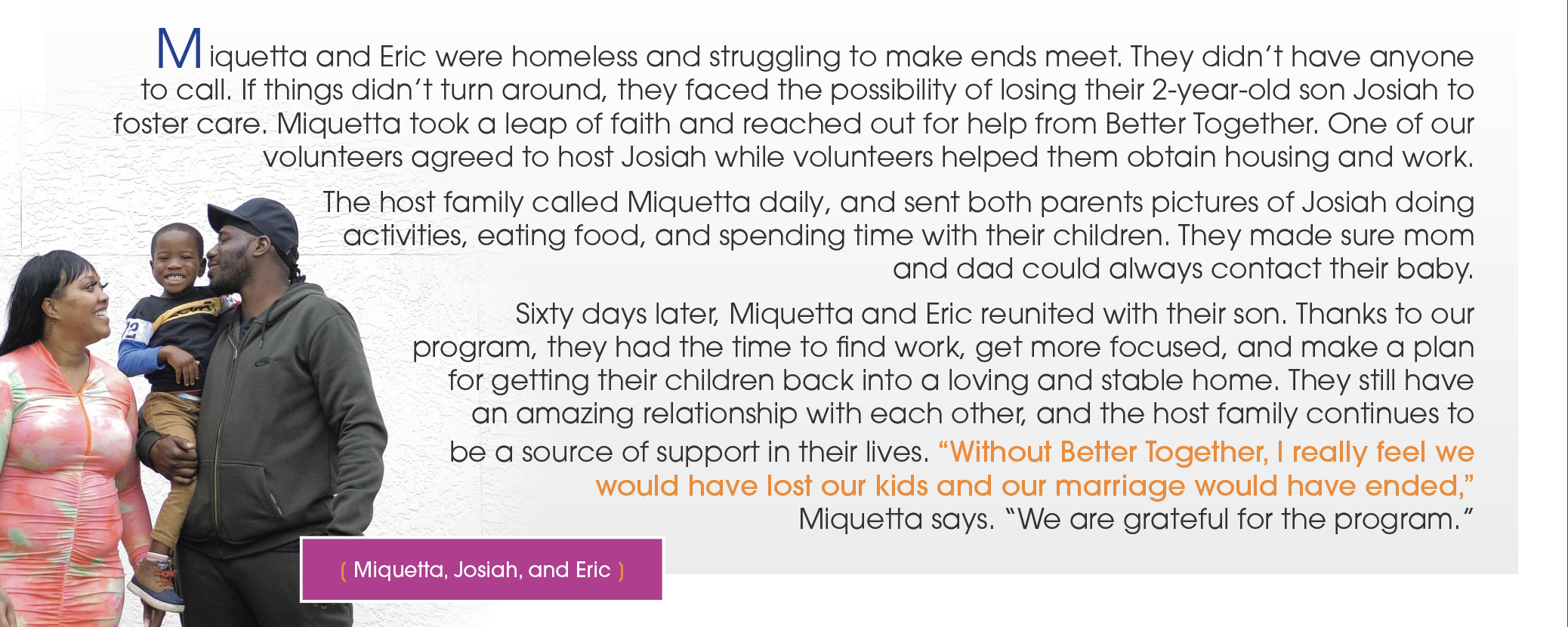 Better Together Impact Story - Miquetta