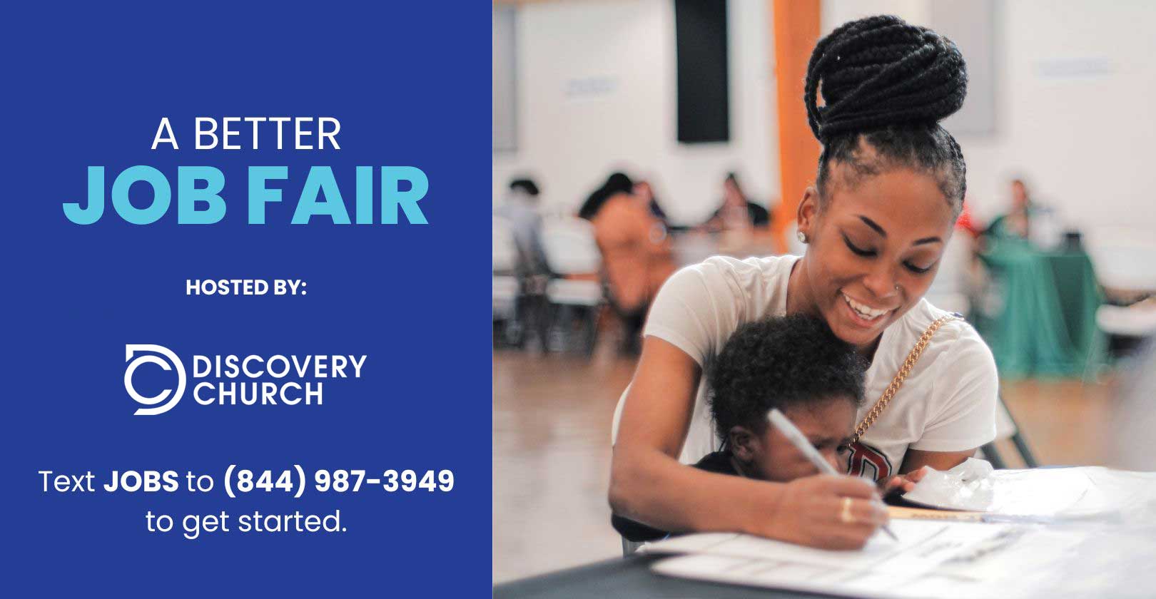 A better job fair hosted by Discovery Church event poster